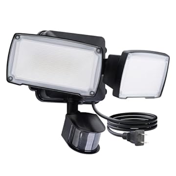 motion sensor light plug in outdoor