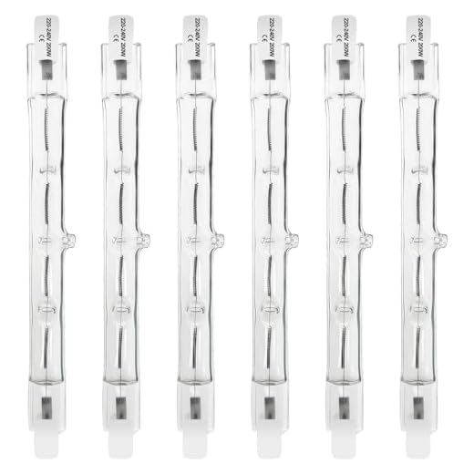 Givurao R7S Halogen Leuchtmittel 118mm 200W, 6er Pack Halogenstab R7S 230V Dimmbar 2700K Warmweiß Halogenstablampe für Arbeitsleuchten Sicherheitsleuchten Landschaftsleuchten Stehleuchten