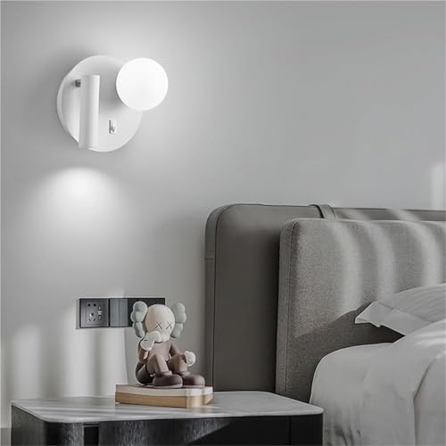 Lampe de Chevet Led et Spot Pivotant Blanc pour Lecture Confortable dans la Chambre - 3