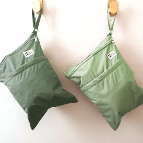 Nora's Nursery Wet Dry Bags with Two Zippered Pockets, Reusable and Washable Wet Bag for Swimming Travel, Beach, Pool - Image 4