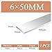 Multiple Sizes - 6061 Aluminum Flat Bar, 5-6 mm Thick, 500 mm Length for Industrial Building,1pcs(6x50mm)