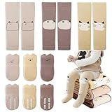 ISANPAN Thickened Infant Toddlers Baby Leg Warmers and Baby Grip Socks for for 3-12 Months(up to 22lbs)