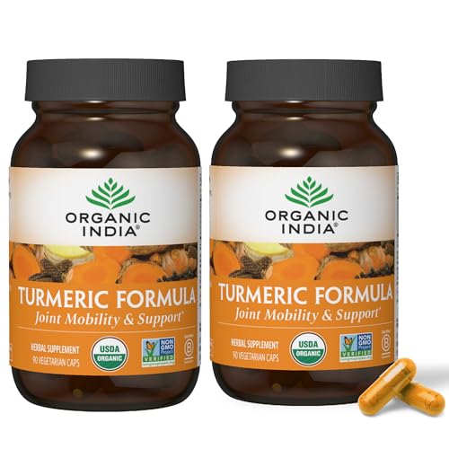 ORGANIC INDIA Turmeric Curcumin with Black Pepper - Herbal Supplement,