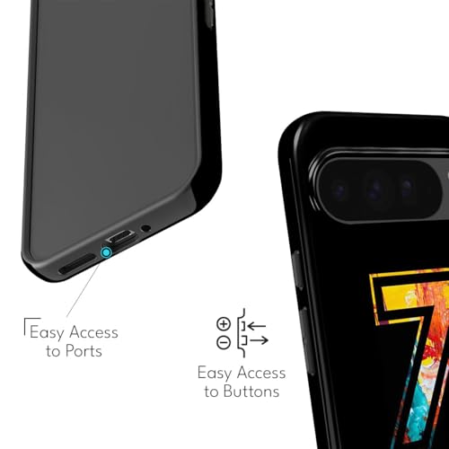 Image of MILLION CASES Graphic Flare Crystal Case for Google Pixel 8a, Google Pixel 8a Back Cover Case(2024) - PC | Midnight Black