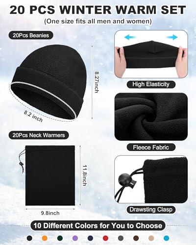 Silicherry 120 Pcs Homeless Care Package Supplies Bulk Emergency Blankets Winter Beanies Hats Scarf Gloves Socks Set with Bag(Mixed Color) - Thumbnail 2