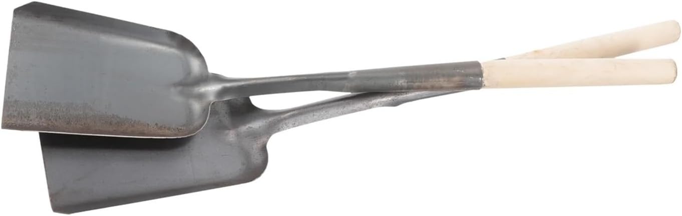 2Pcs Coal Ash Shovel Forged Stove Long Handle Fireplace Scoop Practical