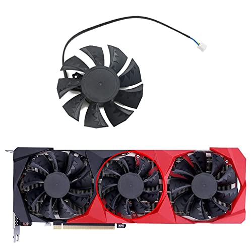 Justyet 75MM Lüfter für Grafikkarte RTX 3060 GPU Grafikkarten Kühler für Colorful GeForce RTX 3090/3080/3070/3060 | RTX 3090 Ti/3080 Ti/3070 Ti/3060 Ti Grafikkartenlüfter (lüfter-B 75mm)