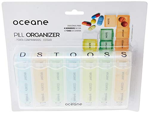 Estojo Porta Comprimidos Semanal Colorido - Pill Organizer