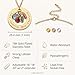 Birthstone Necklace for Mom, Personalized Necklace with Kids Names, Custom Family Jewelry for Wife, Grandma, Women, 1 2 3 4 5 Grandkids, Mother's Day & Birthday Gift, 18k Plated Gold, Rose, Silver