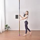 HeyJiaYu 9.25 FT Portable Dance Pole Kit, Static Spinning Dance Pole, Gym Party Club Exercise Fitness Pole, Removable Stainless Steel Pole