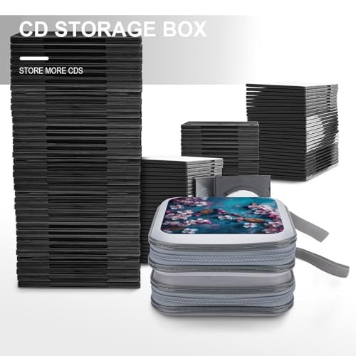 Boîtier CD DVD 40 compartiments plastique anti-rayures fermeture éclair