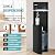 VECYS Bottom Loading Ice Maker Self-Clean Hot Cold Water Dispenser for 5 Gallon Bottle, 22LBS Daily Ice Making, Child Safety Lock, Ideal for Home and Office, Black