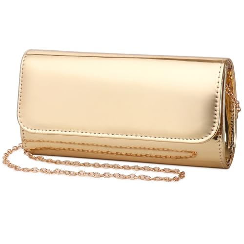Patent Leather Envelope Clutch for Women Stylish Evening Handbag with
