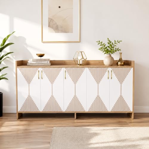 Image of Spyder Craft Skitty Standard Engineered Wood Multipurpose Modular Chest of Drawers, Wooden Drawer Storage Organizer Cabinet for Living Room Bedroom Home Furniture (White)