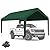 Carport Canopy 10 FTx20 FT Heavy Duty Replacement Cover, 800D Oxford Garage Shelter Cover Waterproof & UV Protected, Tarp with Ball Bungees, Not Include Frame, Dark Green