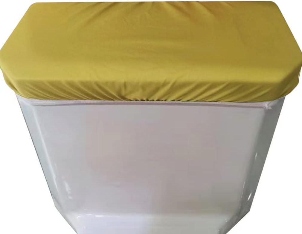 Madeals Toilet Tank Lid Cover Fabric Cover for A Lid Toilet Tank Black : Home & Kitchen