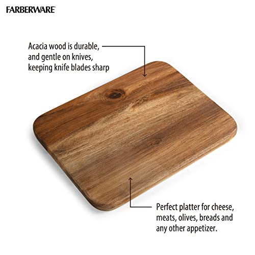 Tabla de cortar de madera de acacia Farberware 20.32x27.94 cm miniatura 4