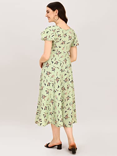 Image of QIQI Women's Crepe A-Line Maxi Casual Dress