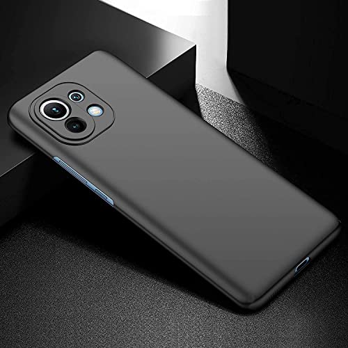 Image of Mobile Back Cover Case for Xiaomi Mi11 Lite 5G (Silicone Case|CameraProtection|Black SC1510)
