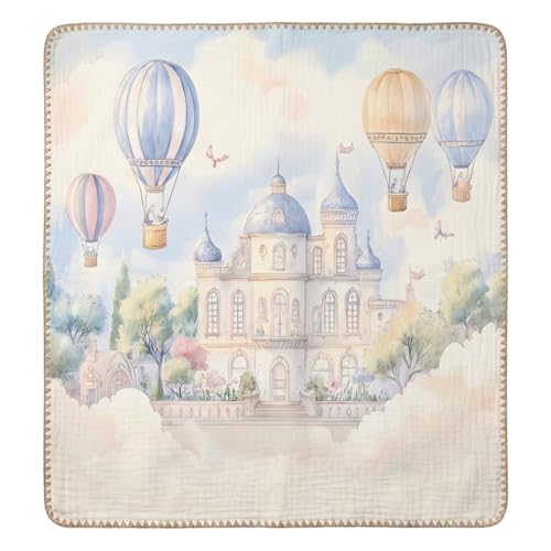 Image of haus & kinder Muslin Blanket for New Born Baby, Soft Breathable Baby Blankets Newborn, Baby Blanket for 0-2 Years, Baby Blanket for Crib Nursery & Stroller, New Born Baby Essentials | Floatopia