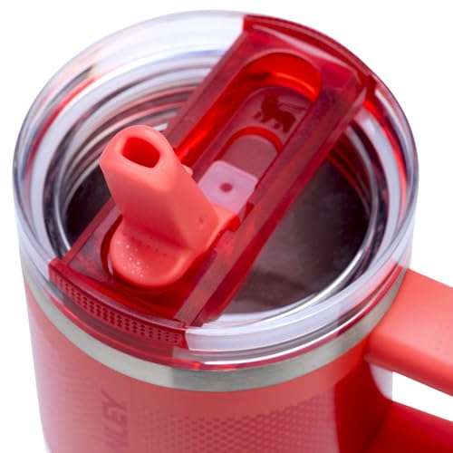 Image of STANLEY Quencher ProTour Flip Straw Tumbler with Leakproof Lid 20 oz | Built-In Straw and Handle | Cup Holder Compatible for Travel | Insulated Stainless Steel Cup | BPA-Free | Hot Coral Fade