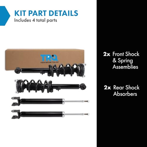Image of TRQ Front and Rear Complete Strut Assembly & Shock Absorber Kit Shock & Spring Strut Assembly Compatible with 2009-2018 Nissan 370Z