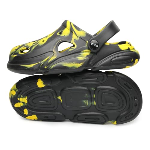 Image of YOHO Splash Multi Color Clogs for Kids, Boys & Girls | Waterproof Monsoon Footwear & Rainy Sandals | Adjustable Strap
