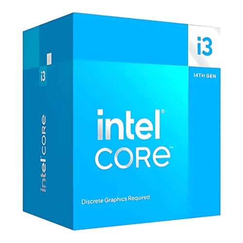 Intel® Core™ i3-14100F, processeur pour PC de Bureau, 4 cœurs (4 P-Cores + 0 E-Core) jusqu'à 4,7 GHz