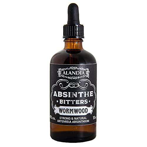 Absinth Wormwood Bitters | Die Absinth Essenz von ALANDIA | 100% Artemisia Absinthium (großer Wermut) | Ohne Farbstoff, ohne Anis | Auch ideal für Cocktails