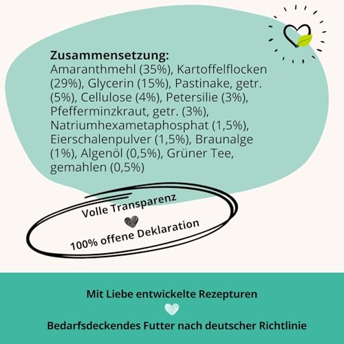 BugBell Dental Sticks für Hunde 60g, Mundgeruch & Zahnstein, Petersilie, Pfefferminze, Natriumhexametaphosphat, Braunalge, Grüner Tee, gemahlen