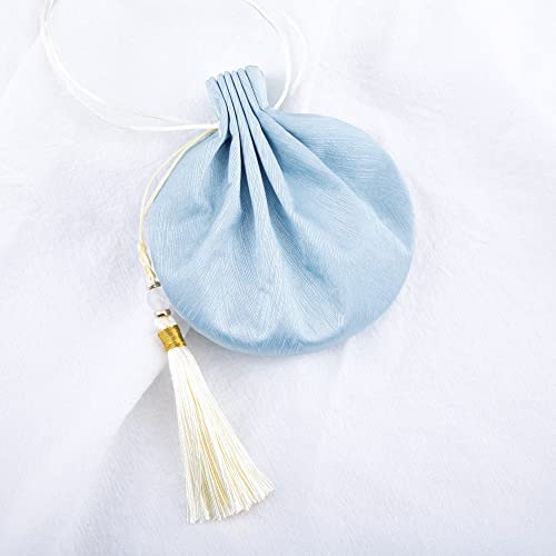 4 Bolsitas Chinas de Tela para Perfume Color Azul miniatura 1