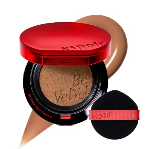 Image of ESPOIR Be Velvet Cushion Foundation #36 Chestnut | Quick and Easy Coverage with Long-lasting Color by Zero Oxidation, Velvety Smooth Finish & Lightweight Formula, Vegan, Korean Makeup, 0.46 oz