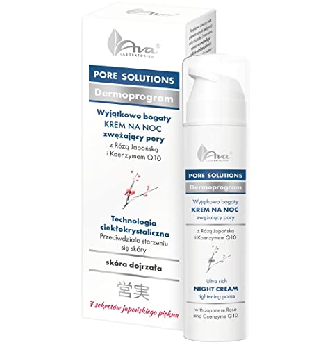 Crema Antirughe Rosa Giapponese Acido Ialuronico e Q10 per pelle impura matura.Schiarente e Restringente i pori - Pore Solution