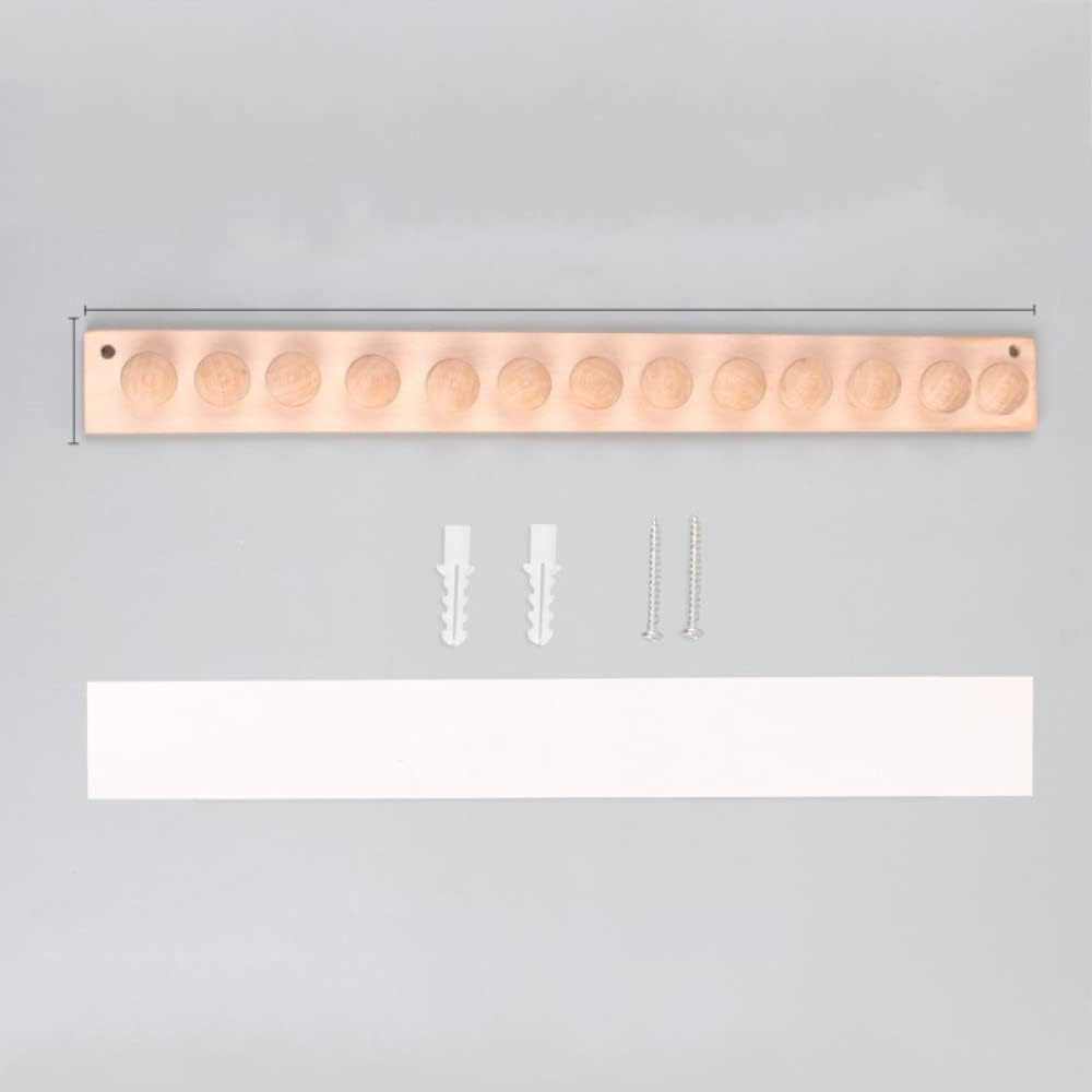 Hanging Jewelry Rack Wooden Wall Organizer With Round Ball Hooks For Holding Earring Bracelets Necklace Hair Accessories Display,Wood