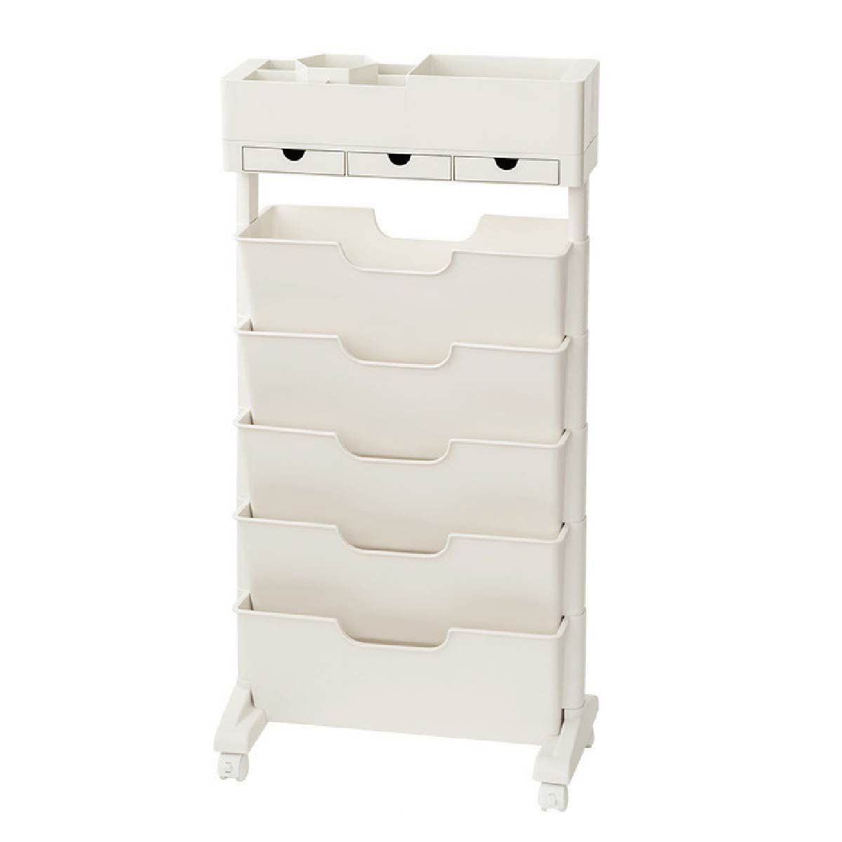 駿河民芸 欅 ケヤキ キャスター付き マガジンラック ブックスタンド