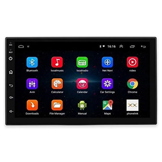 Central Multimídia Universal MP5 Android 9.1 JR8 7 pol Wifi USB Bluetooth Espelhamento GPS