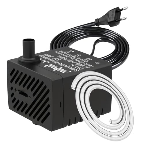 SongLong Ultra-Leise Springbrunnenpumpe 5W 350L/H Teichwasserpumpe für Gart brunnen Teich Hydroponik-Anlagen