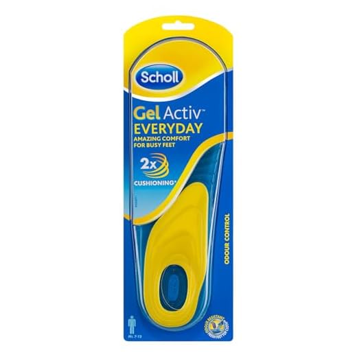 Scholl män/kvinnor gel aktiva dagliga innersulor, en storlek män NUL