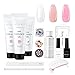 Makartt Poly Nail Gel Nail Extension Gel Clear Builder Nail Gel for Nails Bundle with Makartt Poly Nail Extension Gel Kit with LED Lamp, Clear Pink Solution