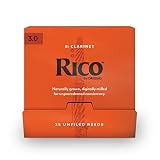 Rico Organic Bb Klarinettenblätter, Stärke 3.0, 25er Pack