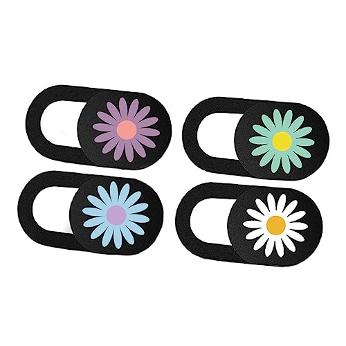 Ipetboom 4個ダイソー柄 スライド式ウェブカメラカバー 超薄型 軽量 ラップトップ タブレット用 カメラ保護蓋 プライバシーガード