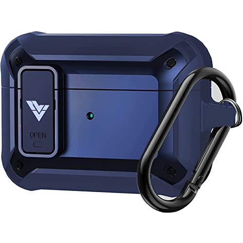 Vaku® Compatible with Airpod 3Gen Secure Lock Armor Rugged Series Full Body Drop Protective Shock Proof Dual Tone Case Cover-Blue