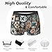 GKOKG Old-Fashioned Patchwork Quilt Men'S Breathable Boxer Shorts With Elastic Waistbandmedium Black