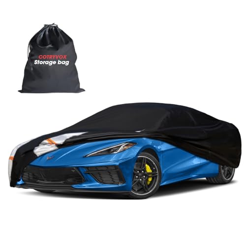 Image of 10-Layer Waterproof Sports Car Cover. See Vehicle Size-Chart for Accurate Fit. All Weather Full Outdoor Covers. Chevy Corvette, Porsche 911, Toyota Supra.Sun Snow Rain.Size C3(See Size Chart)