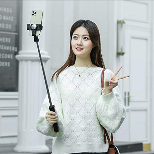 Treppiede per selfie stick da 28 pollici, mini treppiede per fotocamera portatile da tavolo per telefono cellulare con telecomando Bluetooth per selfie/streaming/fotografia,White