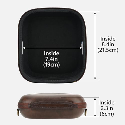 Image of Geekria Shield Headphones Case Compatible with Sony WH-1000XM5, Bose QC Ultra II, Skullcandy Crusher ANC 2 and More, Replacement Hard Shell Travel Carrying Bag with Cable Storage (Brown)