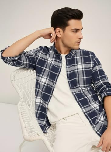 Image of Mens Casual N Formal Single Pocket Check Shirt