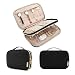 BAGSMART Double Layer Travel Jewelry Organizer Jewelry Storage Carrying Cases for Earrings, Necklaces, Rings, Black