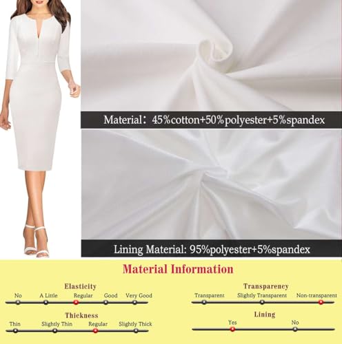Image of VFSHOW Womens Slim Zipper Up Work Business Office Party Bodycon Pencil Sheath Dress