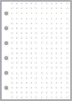 Pocket-Plus Size 1/4" Dot Grid Paper Refill, Sized and Punched for Pocket-Plus Size Notebook 3.5" x 5"